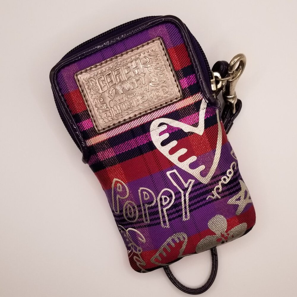 Coach - "Poppy" Purple Tartan Wristlet (Retired) - EUC - Picture 16 of 16